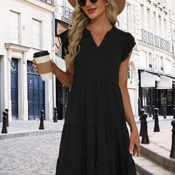 Summer Dresses for Women 2025 Elegant Classy Casual Plus Size Spring Midi Fashio - Picture 5 of 7